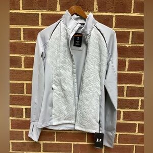 NWT $130 Under Armour Men’s Gray Jacket Coldgear Reactor Run Insulated S